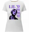 Женская премиум футболка Lil Peep purple Белый фото