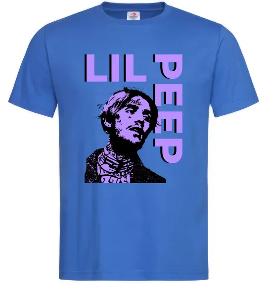 Мужская футболка Lil Peep purple Ярко-синий фото