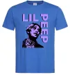 Мужская футболка Lil Peep purple Ярко-синий фото