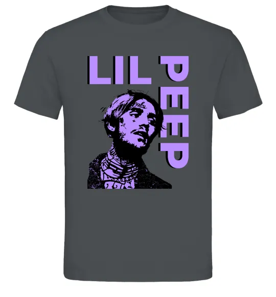 Мужская футболка Lil Peep purple Графит фото