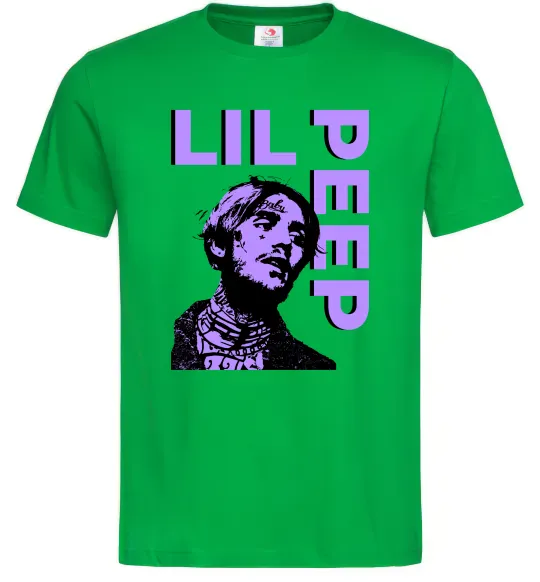 Мужская футболка Lil Peep purple Зеленый фото