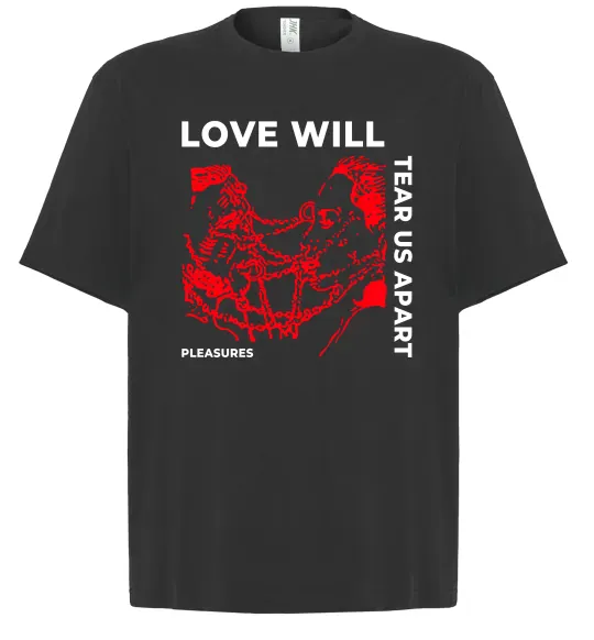 Футболка Оверсайз Lil Peep love will tear us apart Черный фото