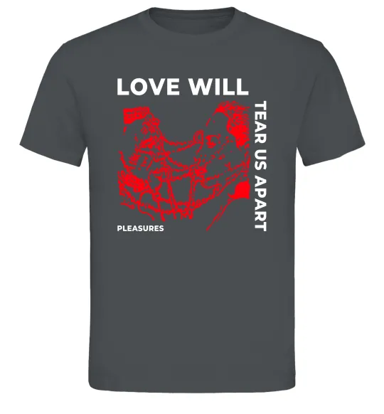 Мужская футболка Lil Peep love will tear us apart Графит фото