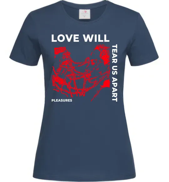 Женская футболка Lil Peep love will tear us apart Темно-синий фото