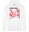 Женская толстовка (худи) Lil Peep love will tear us apart Белый фото