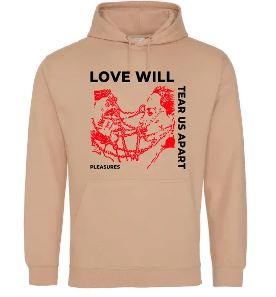 Женская толстовка (худи) Lil Peep love will tear us apart Песочный фото