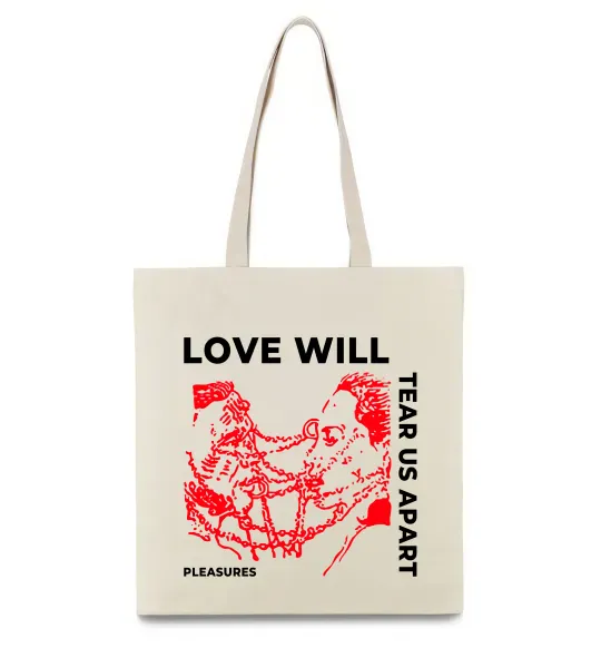 Эко-сумка Lil Peep love will tear us apart Бежевый фото