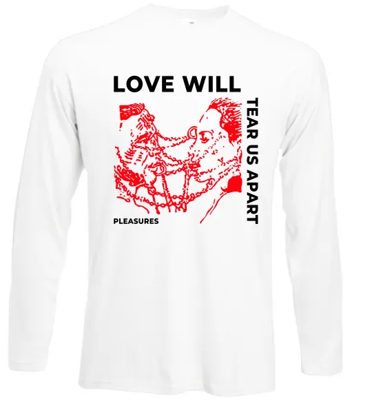 Лонгслив Lil Peep love will tear us apart Белый фото