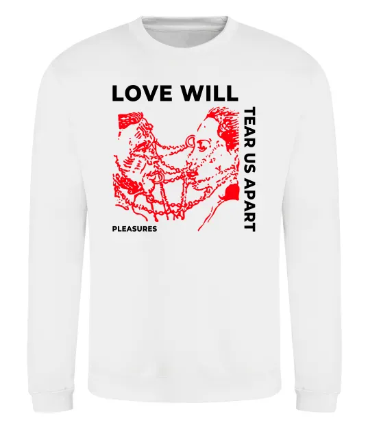 Свитшот Lil Peep love will tear us apart Белый фото