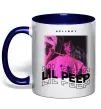 Чашка з кольоровою ручкою Lil Peep hellboy Глибокий темно-синій Чашка з кольоровою ручкою Lil Peep hellboy Глибокий темно-синій фото