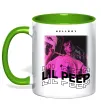 Чашка з кольоровою ручкою Lil Peep hellboy Зелений Чашка з кольоровою ручкою Lil Peep hellboy Зелений фото