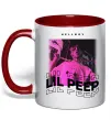 Чашка з кольоровою ручкою Lil Peep hellboy Червоний Чашка з кольоровою ручкою Lil Peep hellboy Червоний фото
