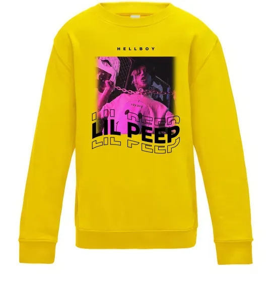 Дитячий світшот Lil Peep hellboy Сонячно жовтий фото