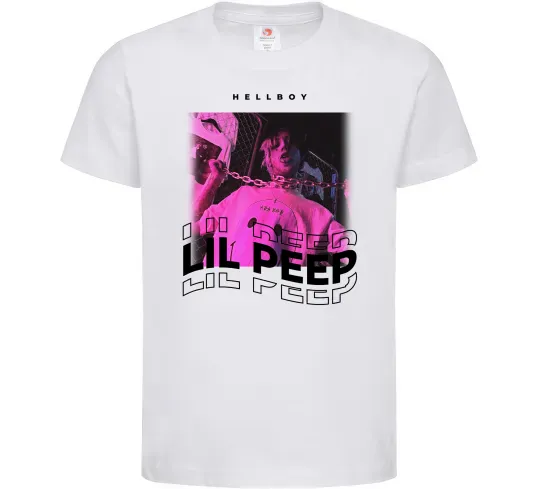 Детская футболка Lil Peep hellboy Белый фото