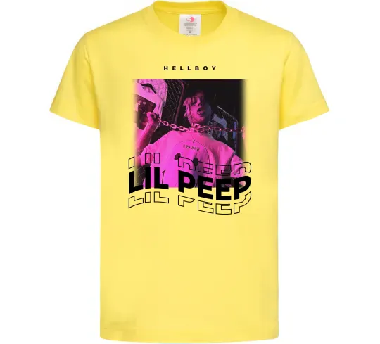 Детская футболка Lil Peep hellboy Лимонный фото