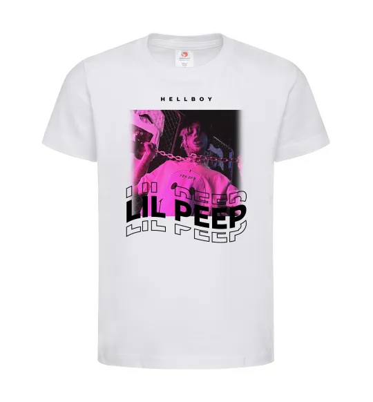 Детская футболка Lil Peep hellboy Белый фото