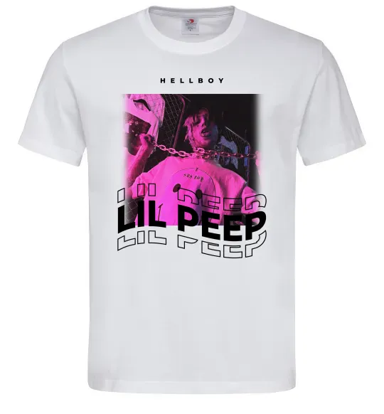 Мужская футболка Lil Peep hellboy Белый фото