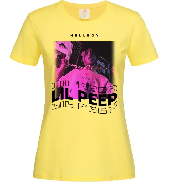 Женская футболка Lil Peep hellboy Лимонный фото