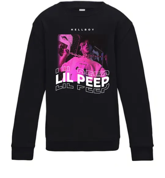 Дитячий світшот Lil Peep hellboy Чорний фото