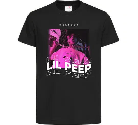 Детская футболка Lil Peep hellboy Черный фото