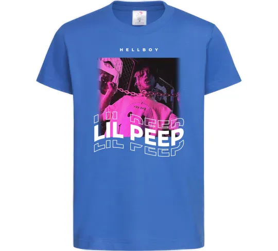 Детская футболка Lil Peep hellboy Ярко-синий фото
