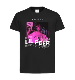 Детская футболка Lil Peep hellboy Черный фото