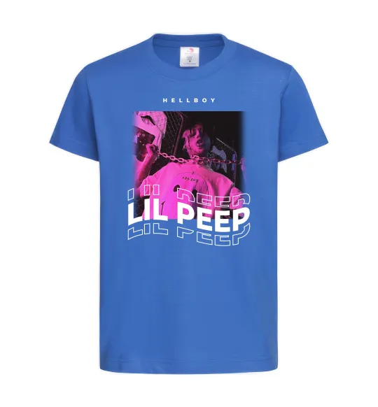 Детская футболка Lil Peep hellboy Ярко-синий фото