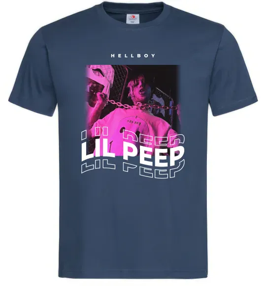 Мужская футболка Lil Peep hellboy Темно-синий фото