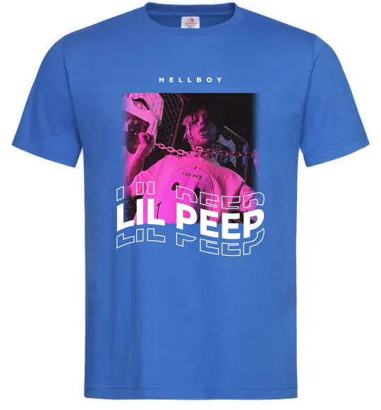 Мужская футболка Lil Peep hellboy Ярко-синий фото