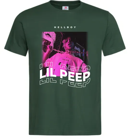 Мужская футболка Lil Peep hellboy Темно-зеленый фото