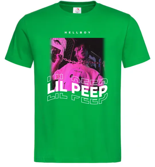 Мужская футболка Lil Peep hellboy Зеленый фото