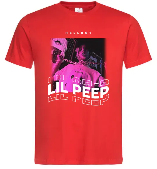 Мужская футболка Lil Peep hellboy Красный фото