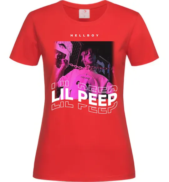 Женская футболка Lil Peep hellboy Красный фото