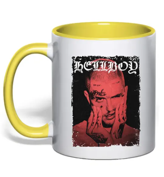 Чашка с цветной ручкой Лил Пип Hellboy poster Солнечно желтый фото