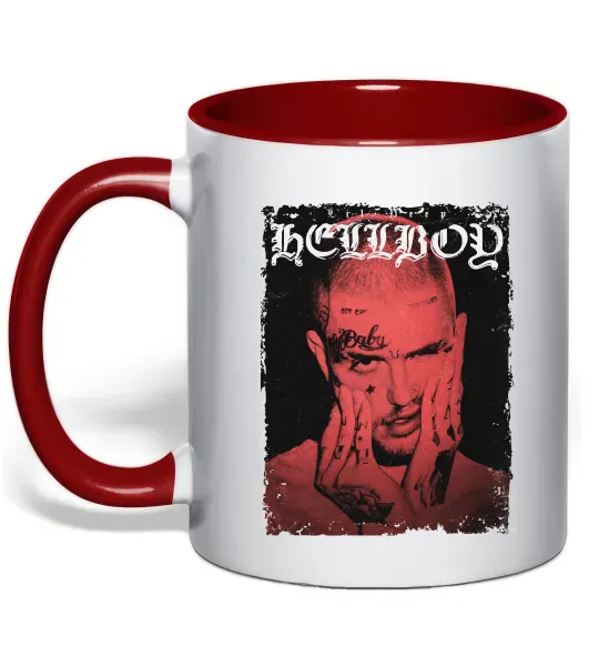 Чашка с цветной ручкой Лил Пип Hellboy poster Красный фото