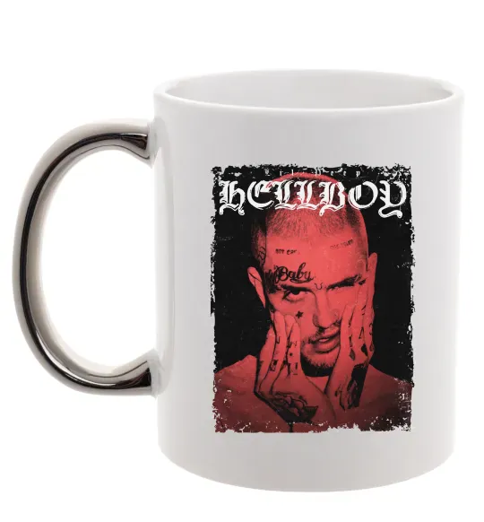 Чашка с цветной ручкой Лил Пип Hellboy poster Серебро фото