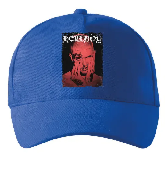 Кепка Лил Пип Hellboy poster Ярко-синий фото