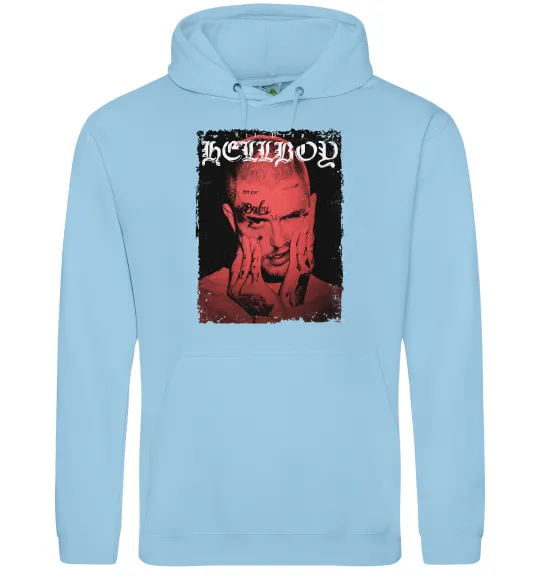 Жіноча толстовка (худі) Лил Пип Hellboy poster Блакитний фото