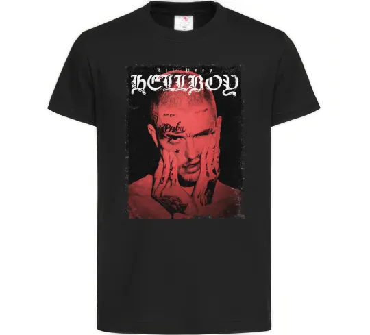 Детская футболка Лил Пип Hellboy poster Черный фото