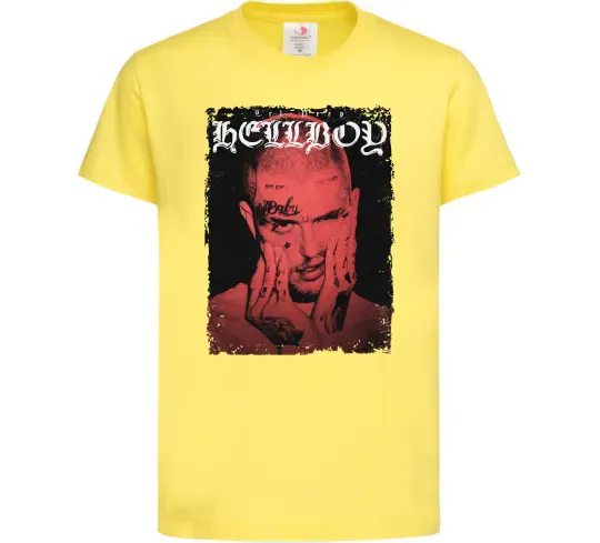 Детская футболка Лил Пип Hellboy poster Лимонный фото