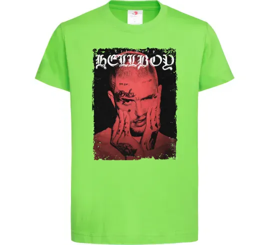Детская футболка Лил Пип Hellboy poster Лаймовый фото
