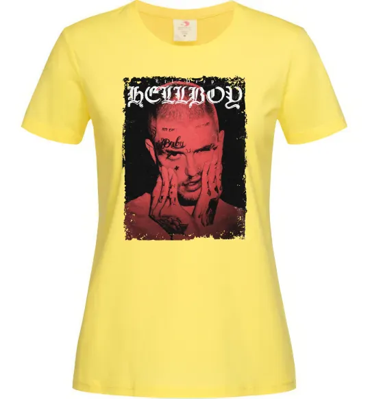 Женская футболка Лил Пип Hellboy poster Лимонный фото