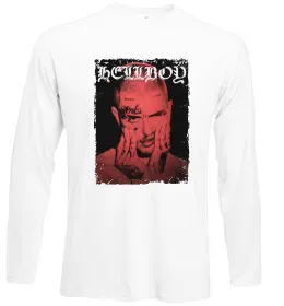 Лонгслив Лил Пип Hellboy poster Белый фото