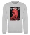Свитшот Лил Пип Hellboy poster Серый меланж Свитшот Лил Пип Hellboy poster Серый меланж фото