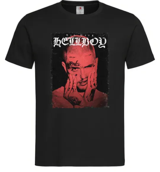 Мужская футболка Лил Пип Hellboy poster Черный фото