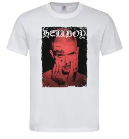 Мужская футболка Лил Пип Hellboy poster Белый фото