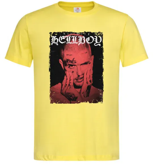 Мужская футболка Лил Пип Hellboy poster Лимонный фото