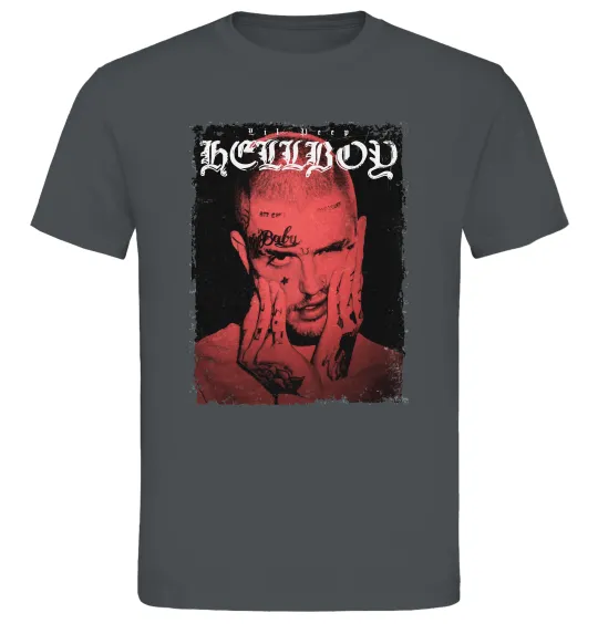 Мужская футболка Лил Пип Hellboy poster Графит фото