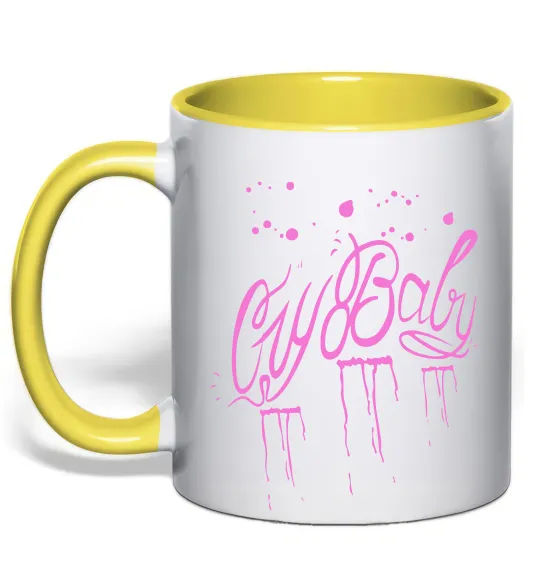 Чашка с цветной ручкой Cry baby Lil Peep Лимонный фото