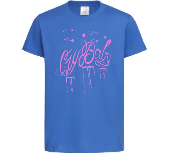 Детская футболка Cry baby Lil Peep Ярко-синий фото